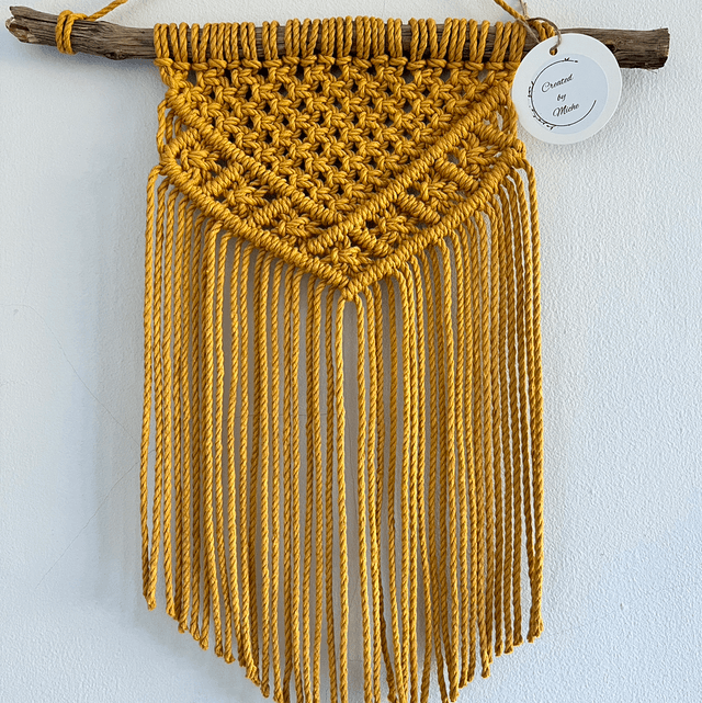 French Knot Squared Wall Hanging